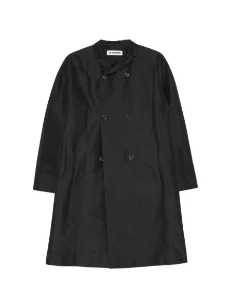 Palton Jil Sander cu două rânduri de nasturi negru