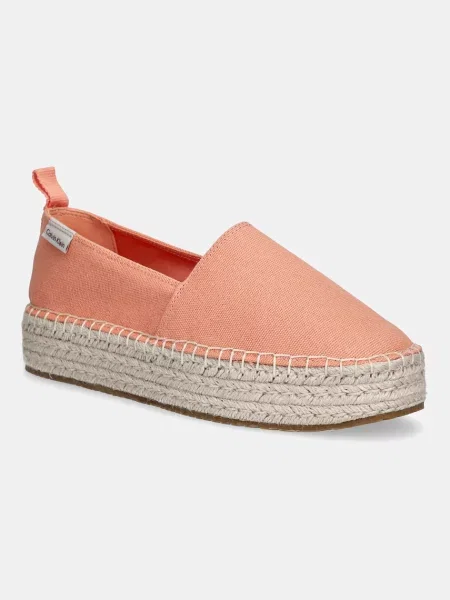 Еспадрили Calvin Klein Jeans PLATFORM ESPADRILLE ML CS с платформа оранжево