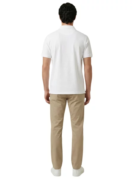 Tricou polo Gant alb