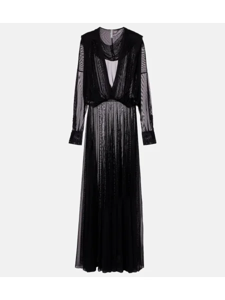 Maksi sukienka maxi Norma Kamali z kapturem garniturowa czarna