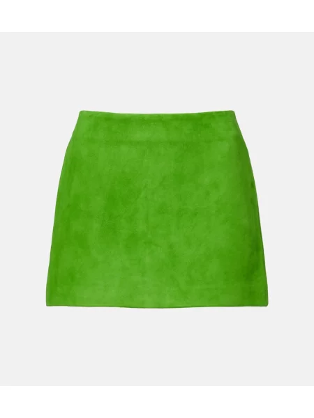 Spódnica Staud zamszowa zielona