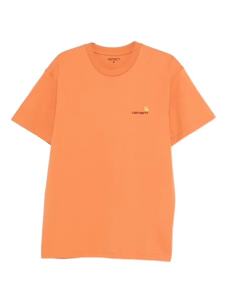 Haftowana koszulka Carhartt Wip pomarańczowa