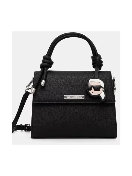 Karl Lagerfeld torebka crossbody z imitacji skóry IKON czarna