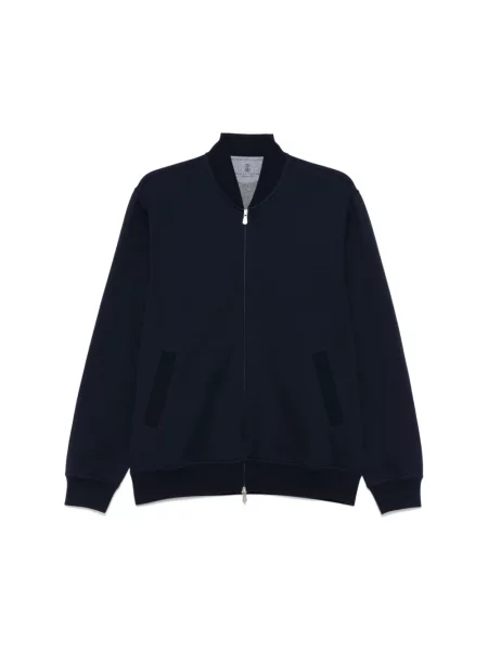 Bluza z kapturem Brunello Cucinelli niebieska