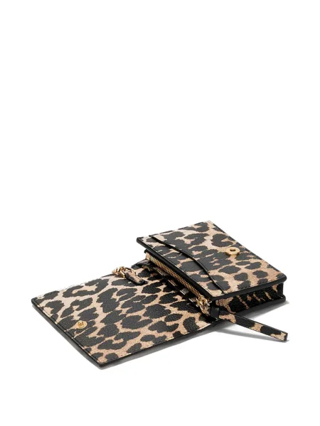 Portofel Ganni cu imagine cu model leopard