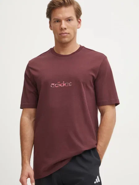 Тениска adidas Camo с принт червено