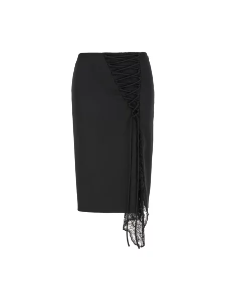 Spódnica midi Alexander Mcqueen czarna