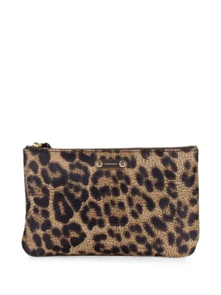 Portofel Borbonese cu imagine cu model leopard maro