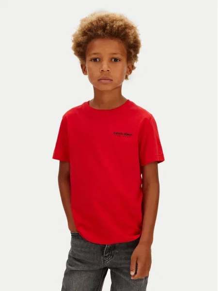 Calvin Klein Jeans Póló Minimal Logo piros