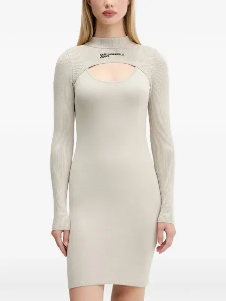 Długa mała sukienka jeansowa Karl Lagerfeld Jeans garniturowa