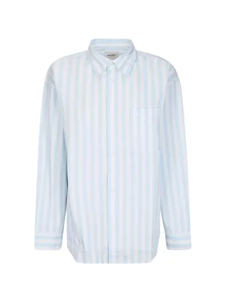 Cămașă cu dungi Carhartt Wip cu dungi albastru