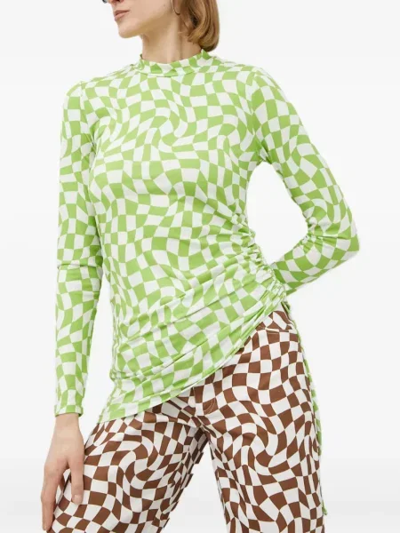 Top Résumé în carouri lung verde