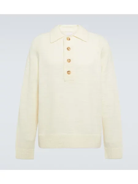 Вълнен пуловер King & Tuckfield бяло