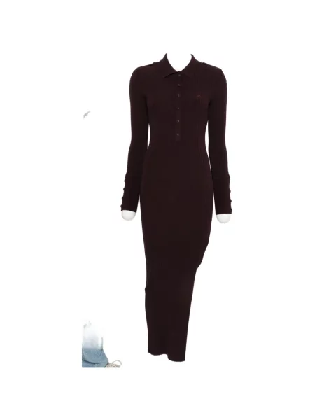 Rochie maxi Courreges fără mâneci roșu