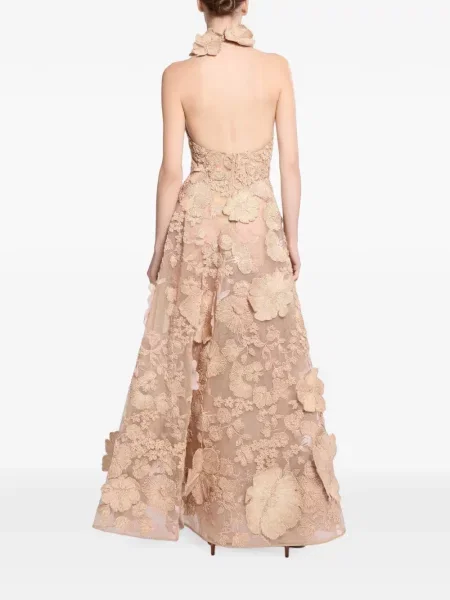 Rochie maxi Elie Saab cu broderie din tul