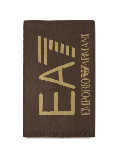 Fular Ea7 Emporio Armani cu autograf maro