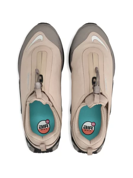 Sweter Nike zamszowy plisowany z nadrukiem brązowy