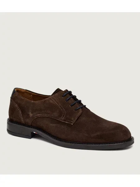 Tommy Hilfiger Pantofi derby Corporate Dressy | piele întoarsă maro