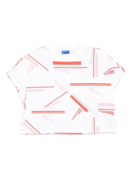 Tricou Karl Lagerfeld Jeans cu imagine alb