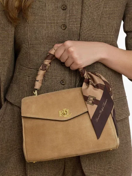 Велурена шопинг чанта Lauren Ralph Lauren