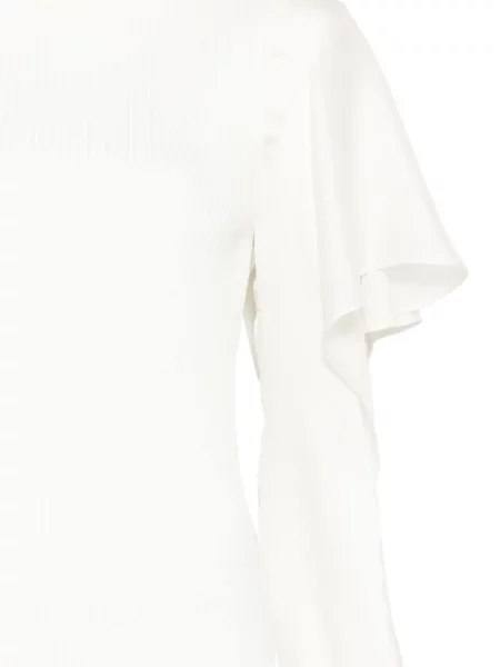 Satynowy top Sacai z falbankami