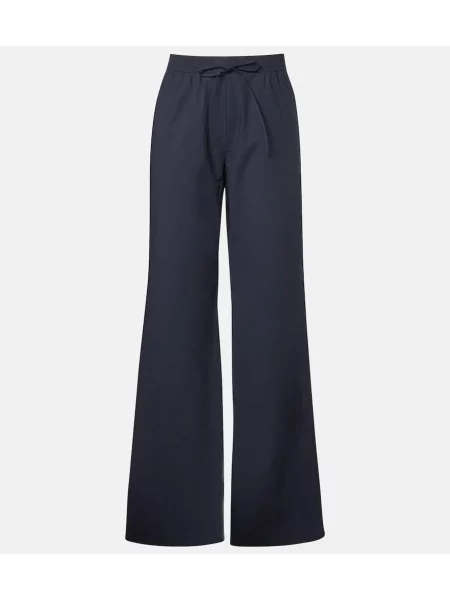 Pantaloni Dorothee Schumacher din poplin albastru