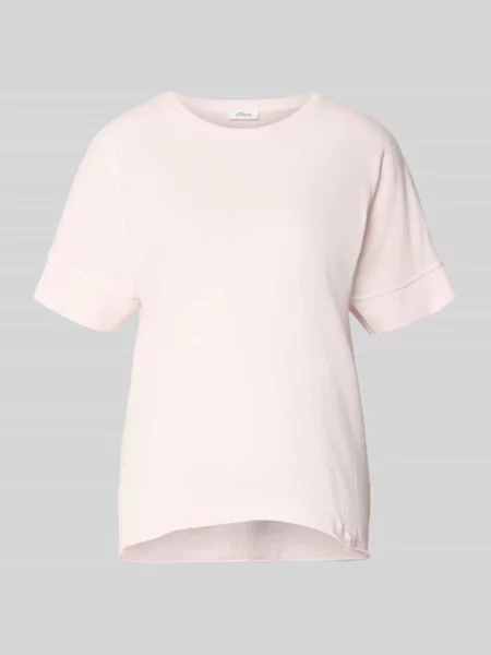 T-shirt o kroju relaxed fit z czystej bawełny S.oliver Red Label różowa