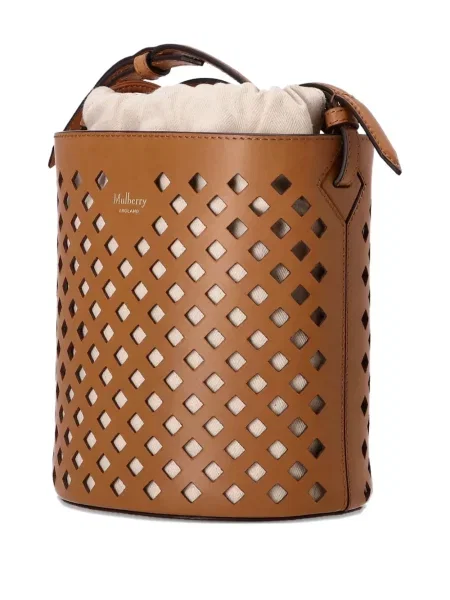 Geantă bucket Mulberry din piele maro
