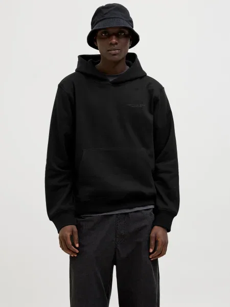 JACK & JONES Majica JCOINTERLUDE siva črna
