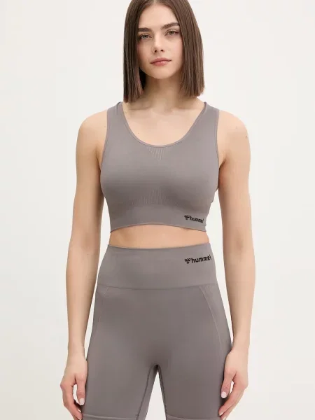 Sportovní top Hummel šedý
