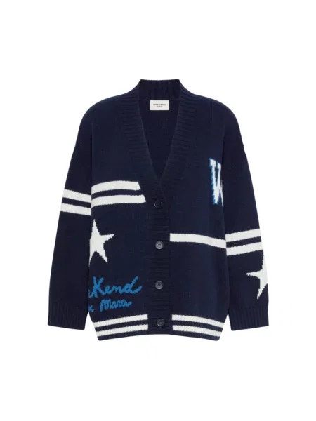Weekend Max Mara sweter z czystej wełny Kobiety wełna ze strzyży niebieski S beżowy