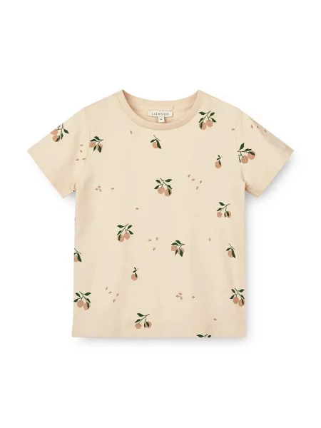 Liewood tričko Apia Printed Shortsleeve T-shirt béžové