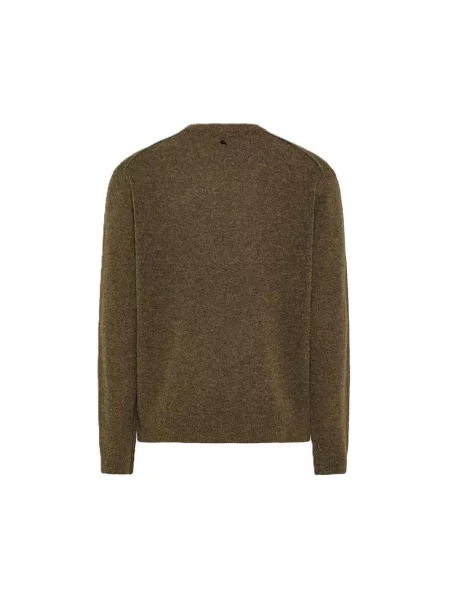 Sweter Cycle wełniany brązowy