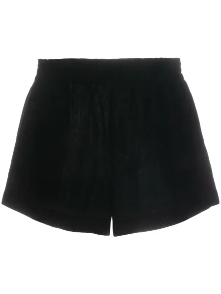 Lniane szorty Reformation czarne