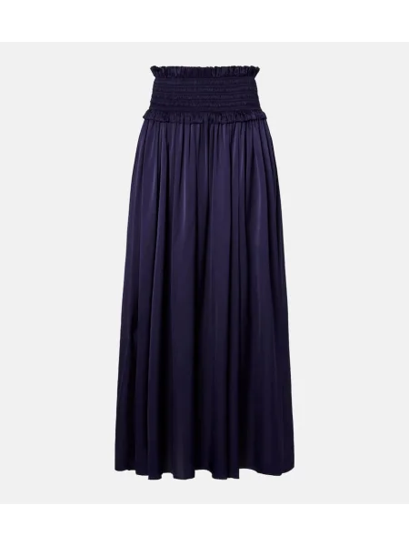 Jedwabna maksi spódnica maxi Zimmermann niebieska