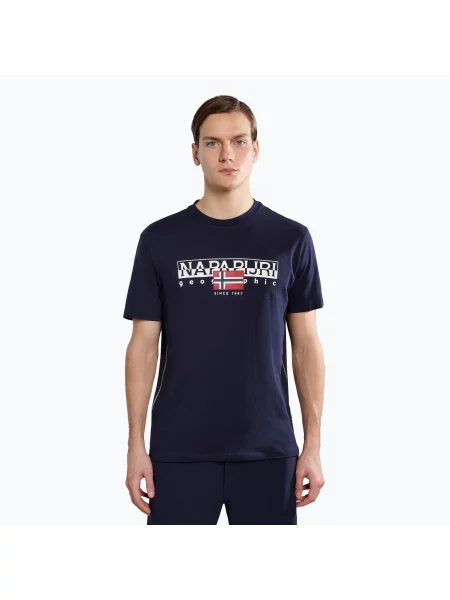 Férfi Napapijri S-Aylmer blu marine póló. Méret: L