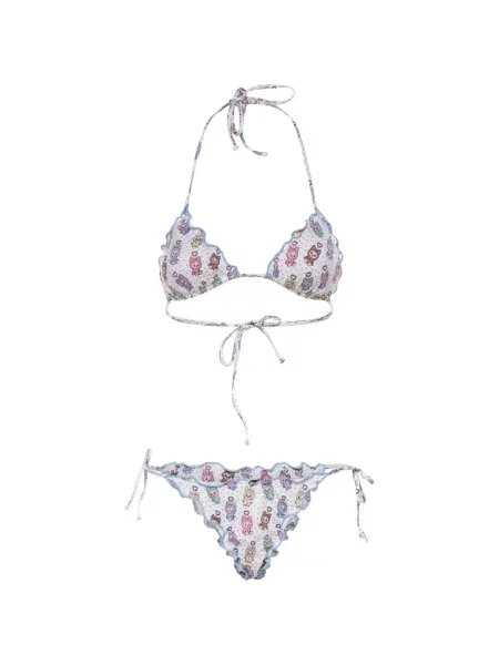 Bikini Mc2 Saint Barth cu volane alb