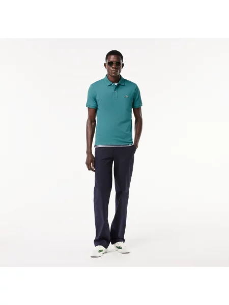 Lacoste Koszulka Polo Slim Fit Petit Piqué niebieska