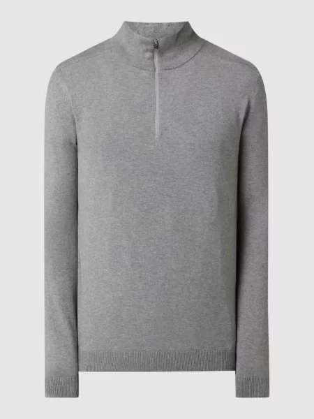 Bluza z kołnierzem z bawełny pima model ‘Berg’ Selected Homme