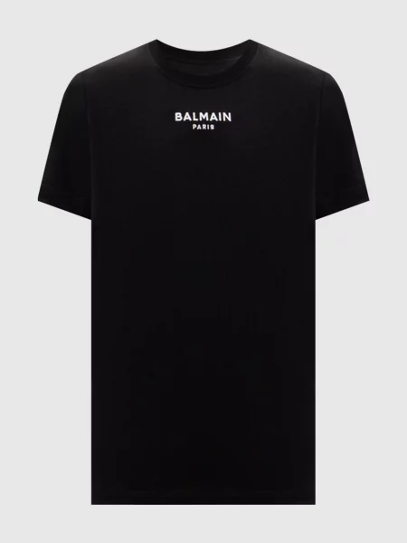 Футболка Balmain с вышивкой черная