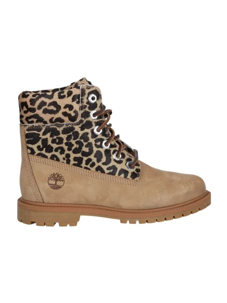 Timberland workery skórzane Premium 6 Inch Lace Up na płaskim beżowy