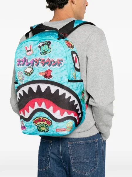 Раница Sprayground с принт синьо