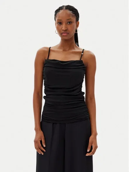 HUGO Топ Doffiano Slim Fit чорний