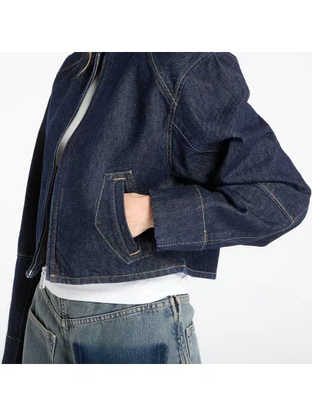 Jachetă Calvin Klein Jeans Zip Denim Jacket Blue XXS albastru