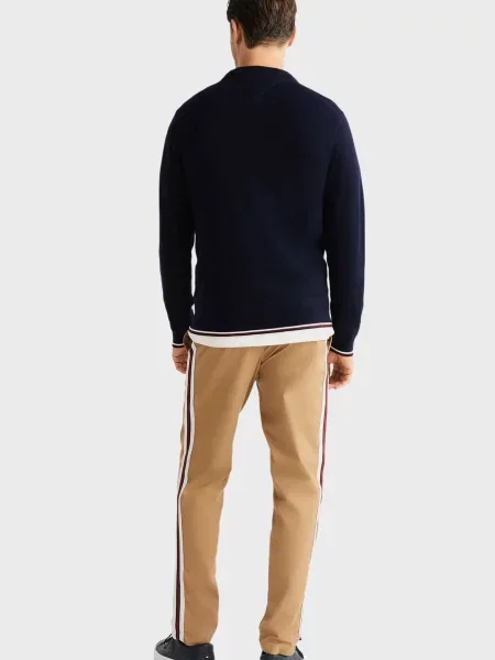 Светр Tommy Hilfiger з круглим вирізом синій