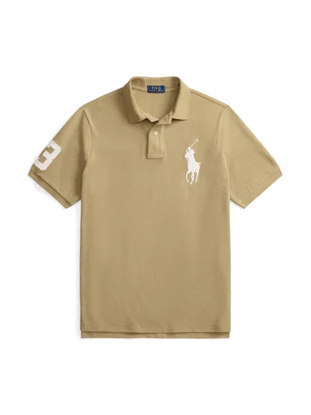 Polo Ralph Lauren Tricou maro cappuccino / murdar alb