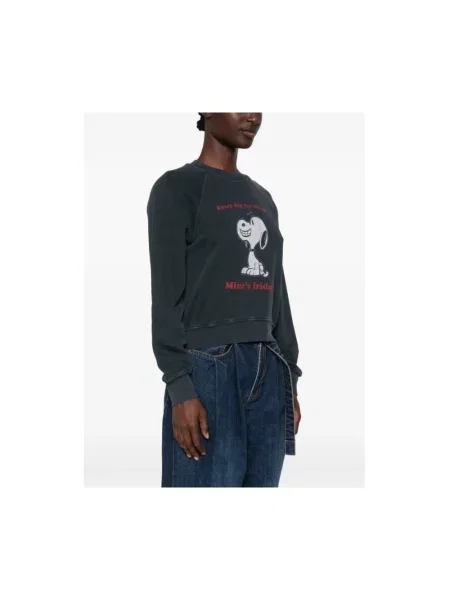 Bluza Re/done z okrągłym dekoltem szara