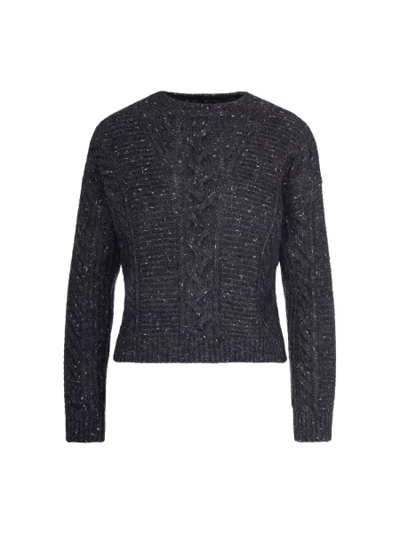 Lniany sweter Max Mara Studio szary