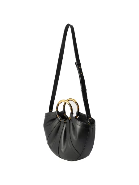 Coccinelle De piele geantă shopper + borsetă SHELL negru