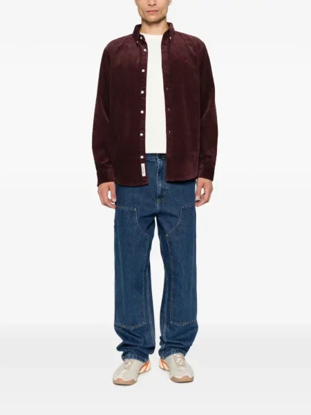 Cămașă Carhartt Wip de catifea cord violet